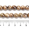 Electroplated Natural Tiger Eye Round Beads Strands G-L598-A04-02-5