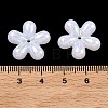 Plating Opaque Acrylic Imitation Shell Beads OACR-P039-04A-3