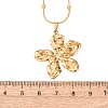 304 Stainless Steel Textured Flower Pendant Necklaces for Women NJEW-C117-01A-G-5