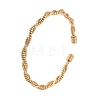 Brass Twisted Cuff Bangles for Women BJEW-F482-08G-4