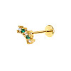 316L Surgical Stainless Steel Pave Green Cubic Zirconia Cartilage Earrings FS-WGC0A44-04-1