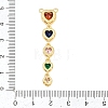 Brass Micro Pave Cubic Zirconia Pendants KK-K418-03A-G-3