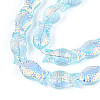 Transparency Electroplate Glass Beads Strands GLAA-T023-40A-03-3