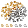 60Pcs 2 Colors Brass Crimp Beads FIND-AR0001-55-1