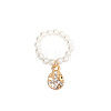 Plastic Imitation Pearl & Alloy & Crystal Rhinestone Finger Rings FS-WG241E1-17-1