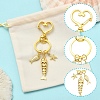 Ocean Brass Micro Pave Cubic Zirconia & Alloy Keychains KEYC-YW00273-2