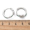 Brass Cubic Zirconia Hoop Earrings EJEW-Q014-05P-3