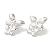 Rack Plating Butterfly Brass Stud Earrings EJEW-B062-36P-2