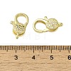 Brass Micro Pave Clear Cubic Zirconia Lobster Claw Clasps KK-B089-02G-3
