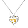 Mother's Day Alloy Olivine Rhinestone Pendant Necklaces FS-WG726DB-04-1