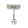 304 Stainless Steel T-Shaped Curved Barbell AJEW-G041-04P-3