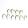Brass Micro Pave Cubic Zirconia Stud Earrings EJEW-N011-18-NF-2