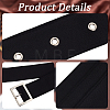 1Pc Black Cloth Waist Belly Belts AJEW-GF0014-51P-6