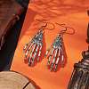 Halloween Themed Skull Hand Dangle Earrings EJEW-JE06070-2