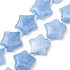 Dyed Natural Aquamarine Beads Strands G-K359-E10-2