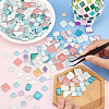 Light Color Series Glass Mosaic Cabochons GLAA-WH0032-10B-3