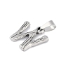 Non-Tarnish 304 Stainless Steel Pendants STAS-F235-01P-W-2