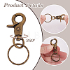   18Pcs 3 Colors Iron Swivel Clasps with Key Rings HJEW-PH0001-79-4