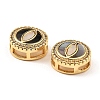 Brass Micro Pave Clear Cubic Zirconia Slide Charms KK-K342-09G-03-3