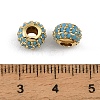 Brass Micro Pave Steel Blue Cubic Zirconia Beads CU-CBAF17A-19G-3