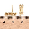 Brass Stud Earrings EJEW-P346-02-G-7