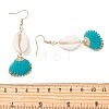Natural Mixed Cowrie Shell Dangle Earrings EJEW-JE07223-5