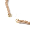 Braided Cotton Cord Bracelet Making MAK-L043-02G-14-2