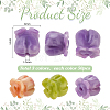 150Pcs 3 Colors Opaque Resin Imitation Shell Beads RESI-PH0002-78-2