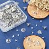 300Pcs 3 Style Brass & Plastic Ear Nuts FIND-YW0002-17P-5