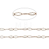 Ion Plating(IP) 304 Stainless Steel Textured Horse Eye Link Chains CHS-I020-01B-RG-2