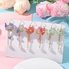 Flower Acrylic Dangle Earrings EJEW-JE06924-1