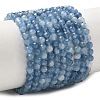 Natural Devil Blue Aquamarine Beads Strands G-P629-A03-03-1