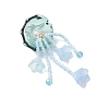 Glass Seed Beaded Jellyfish Big Pendants PALLOY-MZ01166-04-3