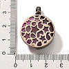 Natural Orchid Banded Agate(Dyed & Heated) Pendants G-P560-01R-15-3