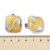 304 Stainless Steel Two Tone Stud Earrings EJEW-A124-01C-5