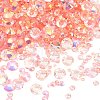 Electroplated Transparent Flat Back Resin Rhinestone Cabochons RESI-XCP0002-44D-1