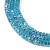 Electroplate Glass Beads Strands X-GLAA-Q105-03G-3