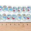 Electroplate Transparent Glass Beads Strands EGLA-B012-AB05-4