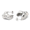 304 Stainless Steel Twist Stud Earrings EJEW-B026-16P-2