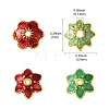 40Pcs 4 Styles Alloy Enamel Beads Caps ENAM-YW0003-97-2