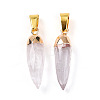 Natural Quartz Crystal Pendants G-N345-01A-4