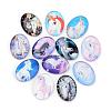 Flatback Glass Cabochons GGLA-S034-25x18-022-1
