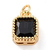 Real 18K Gold Plated Brass Inlaid Cubic Zirconia Charms ZIRC-L100-073G-03-2