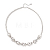 CCB Plastic Nuggets and Round Beaded Necklaces for Women NJEW-JN05754-4