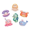 Marine Organism Theme Opaque Resin Cabochons PW-WGABCE0-07-2