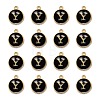 Golden Plated Alloy Charms LS-ENAM-S118-02Y-2