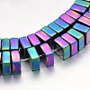 Cube Electroplate Non-magnetic Synthetic Hematite Beads Strands G-P110-01C-1