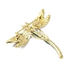 Golden Plated Alloy Colorful Rhinestone Insect Brooches JEWB-L017-07G-01-2
