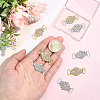 8Pcs 2 Colors Rhombus Brass Rhinestone Bikini Connectors Buckles FIND-HY0005-43-3