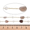 Natural Botswana Agate Nuggets & 316 Stainless Steel Handmade Link Chains CHS-K021-14G-10-3